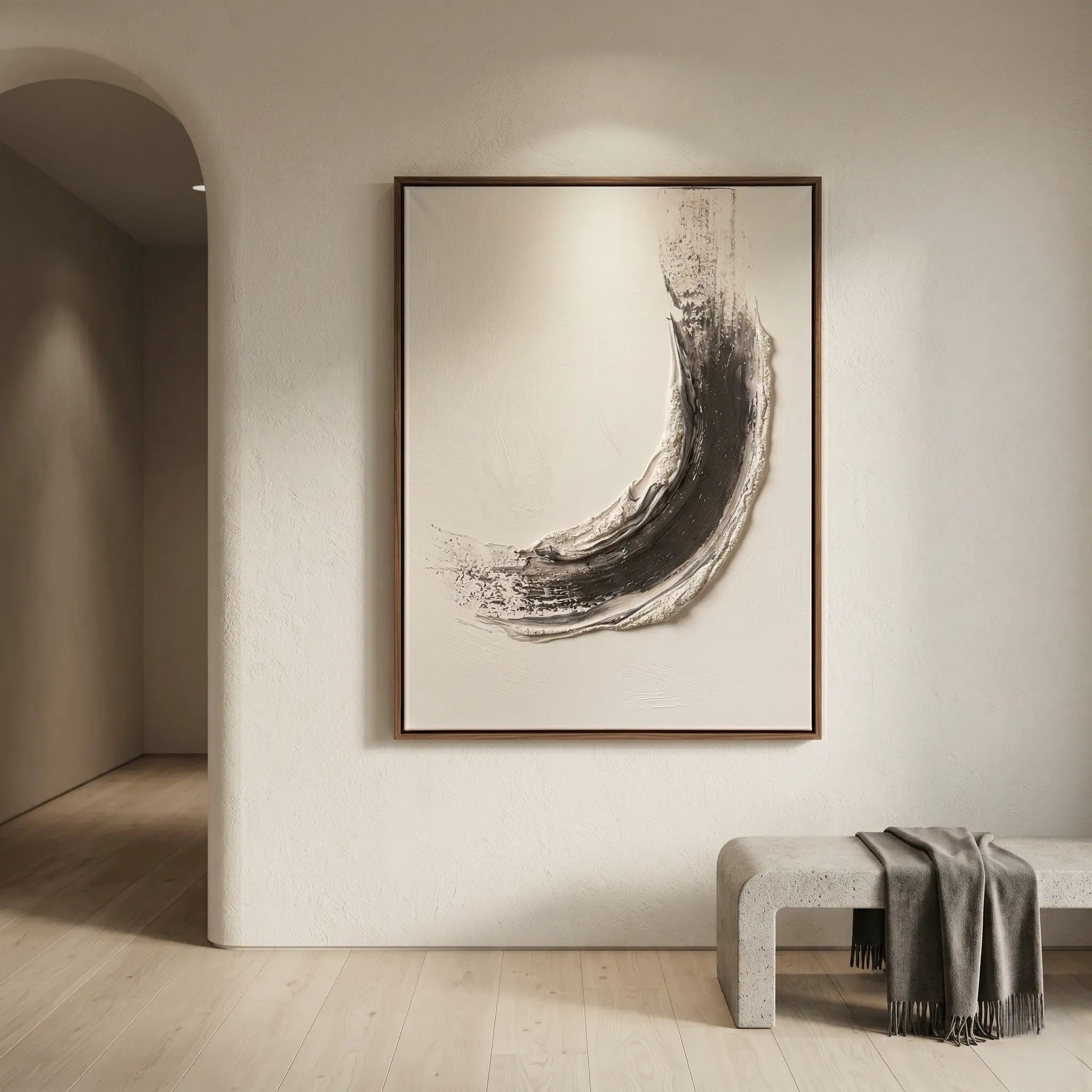Textured Wall Art ｜ Zen-Crescent-Sweep