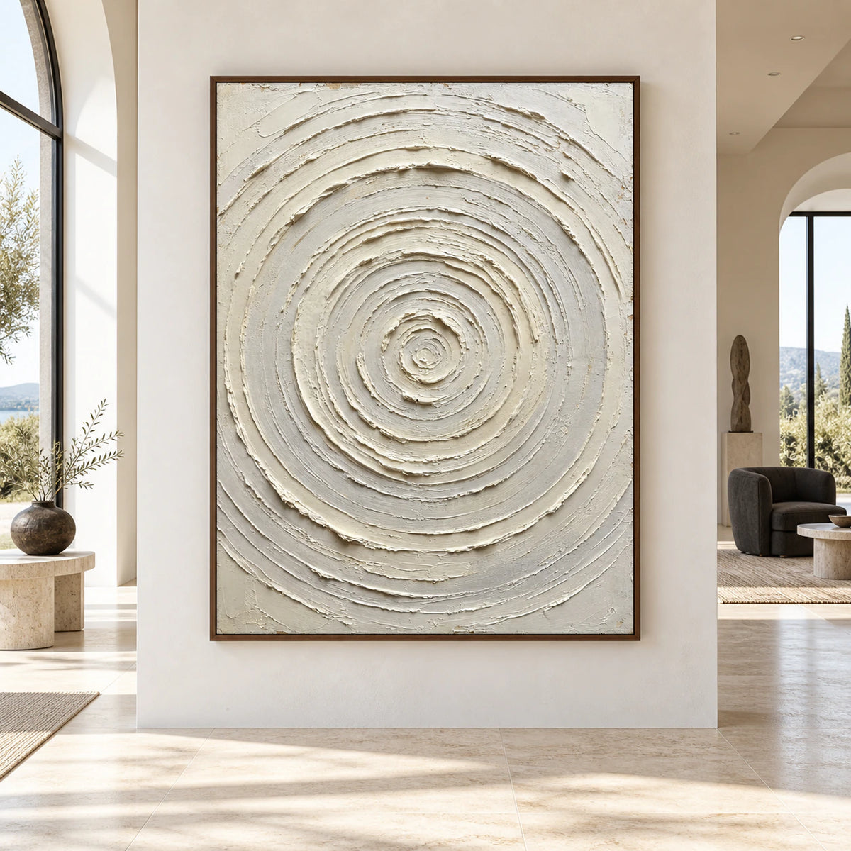 Alabaster-Gyre displayed at large scale in a bright expansive interior.