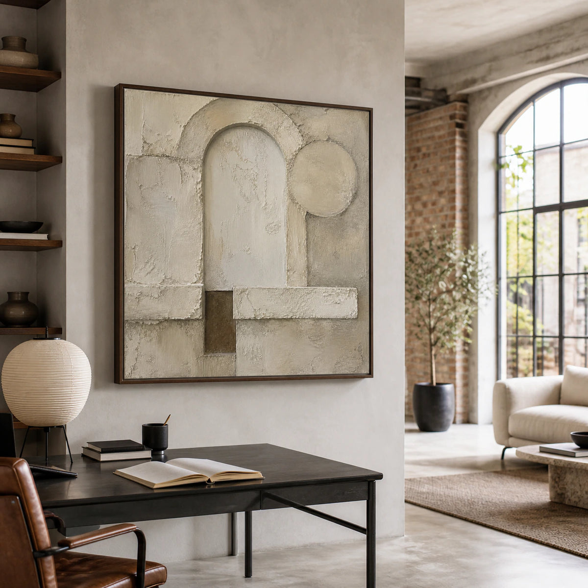 Arc-Relief in an airy home office and reading space.