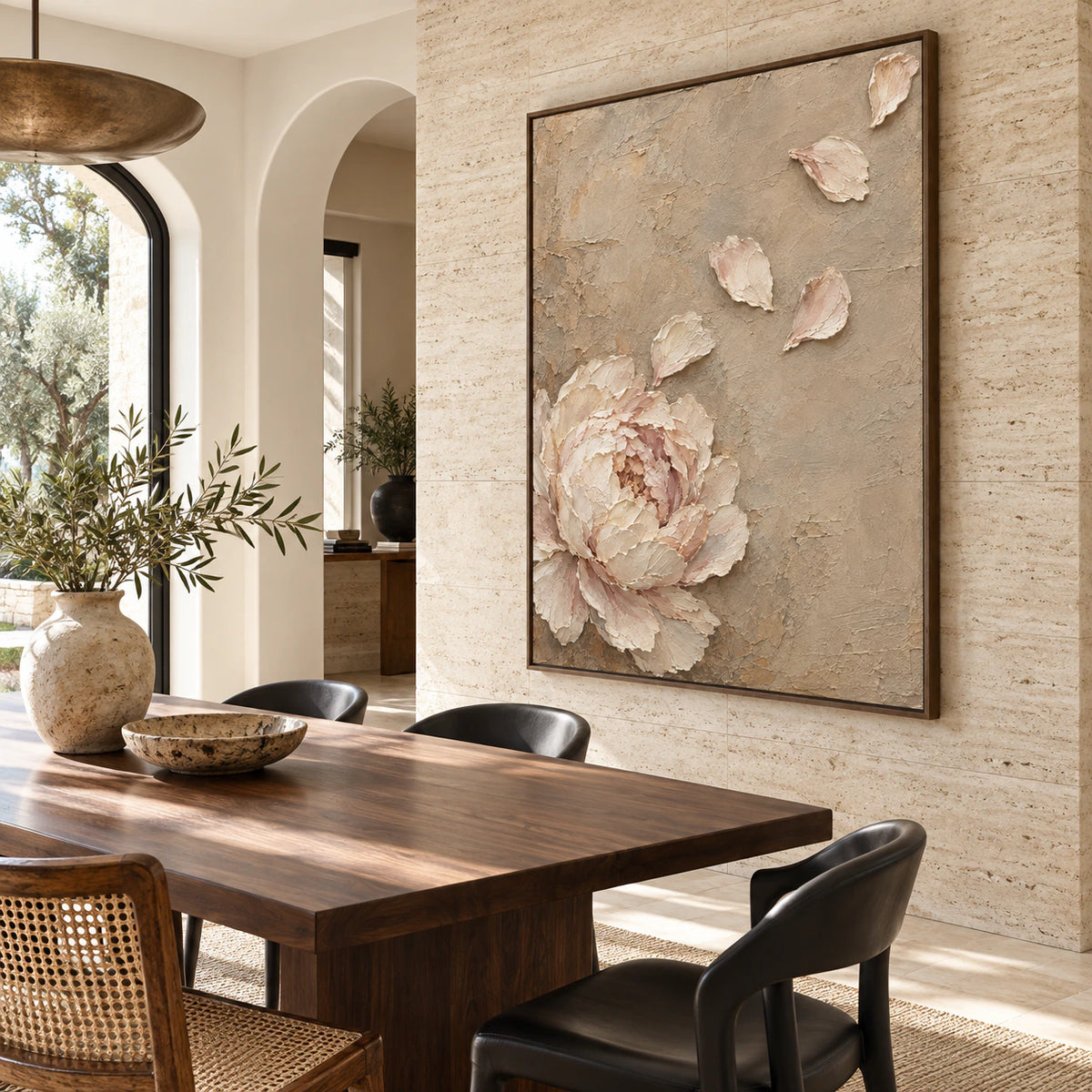Blush-Bloom displayed prominently in a refined daylight dining room.
