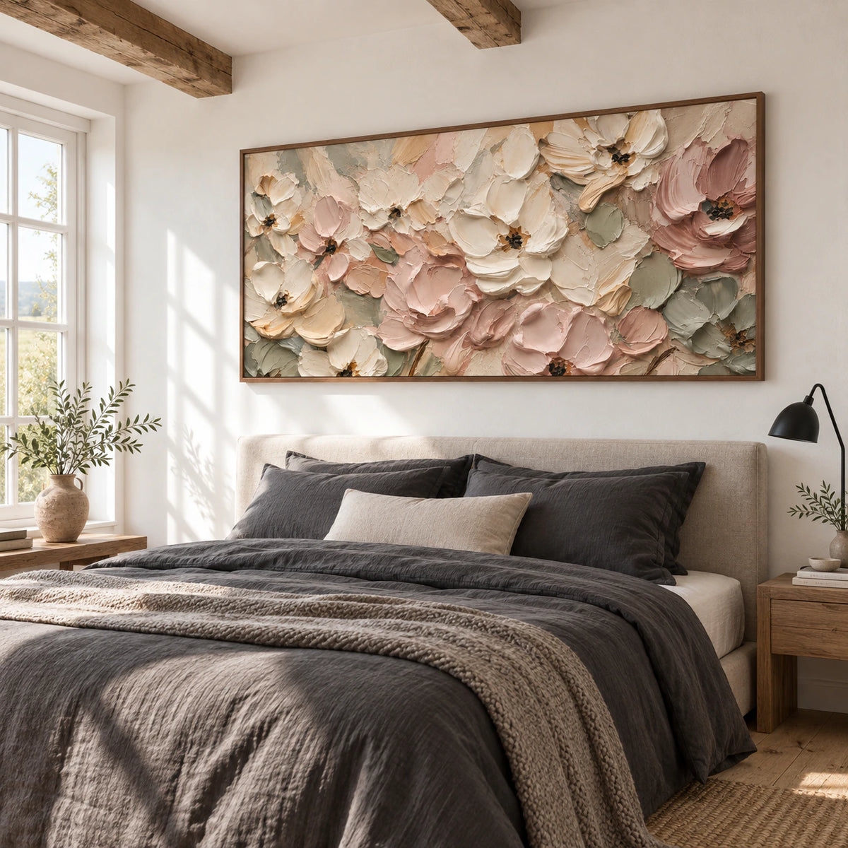 Blush-Garden presented above a calm bedroom setting in soft daylight.