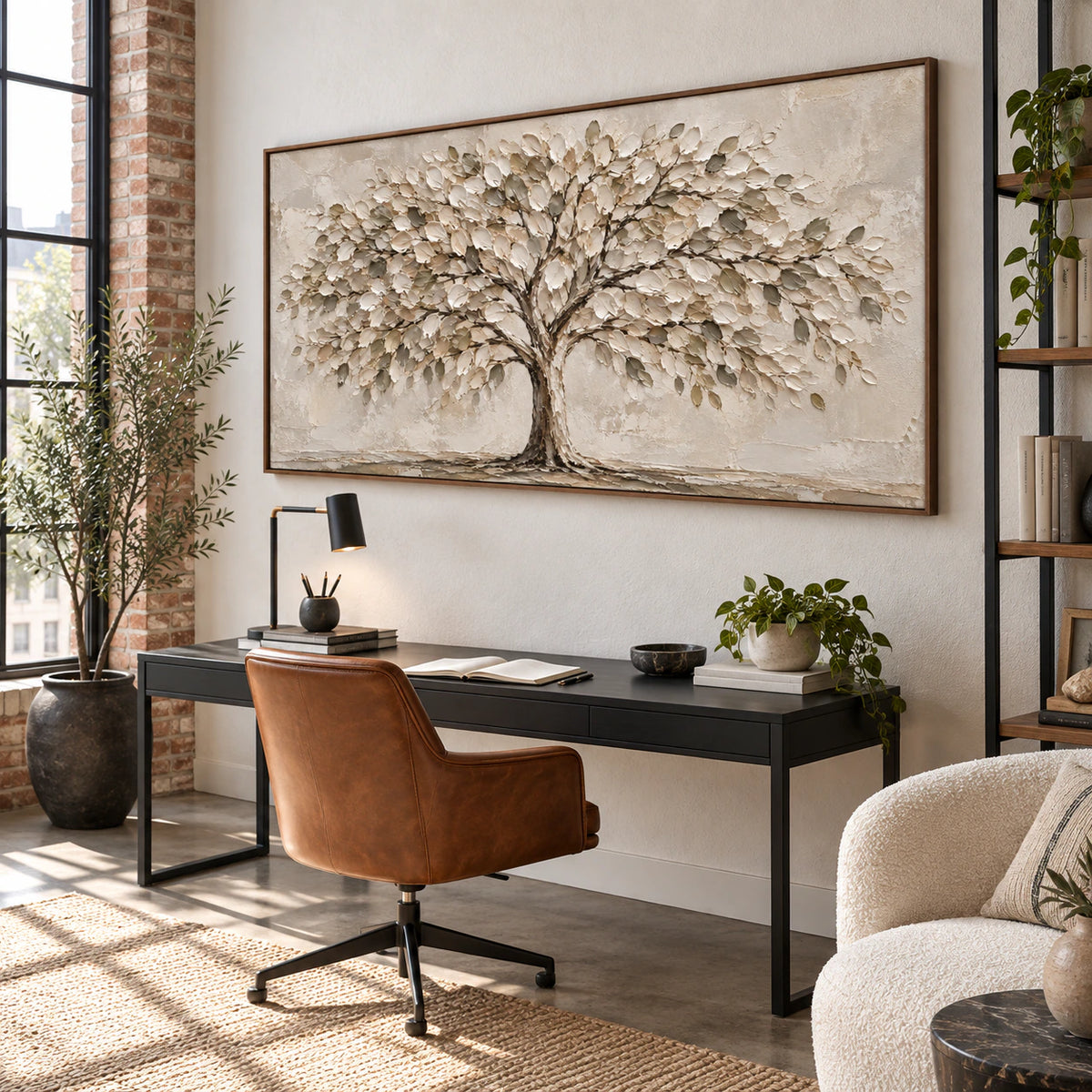 Canopy-Reverie in an airy reading and home office space with natural daylight.