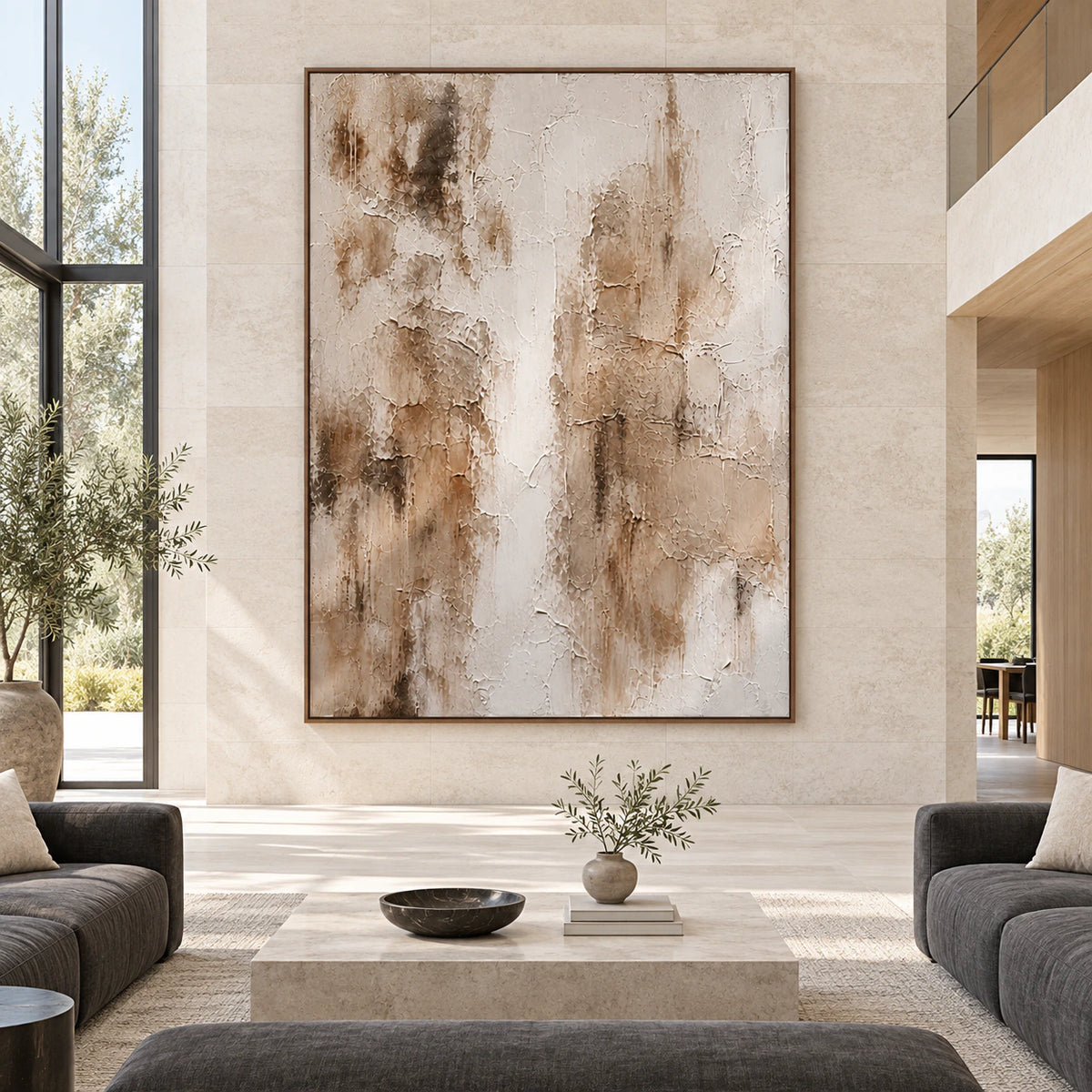 Chalk-Ember displayed at large scale in a bright, expansive architectural living space.