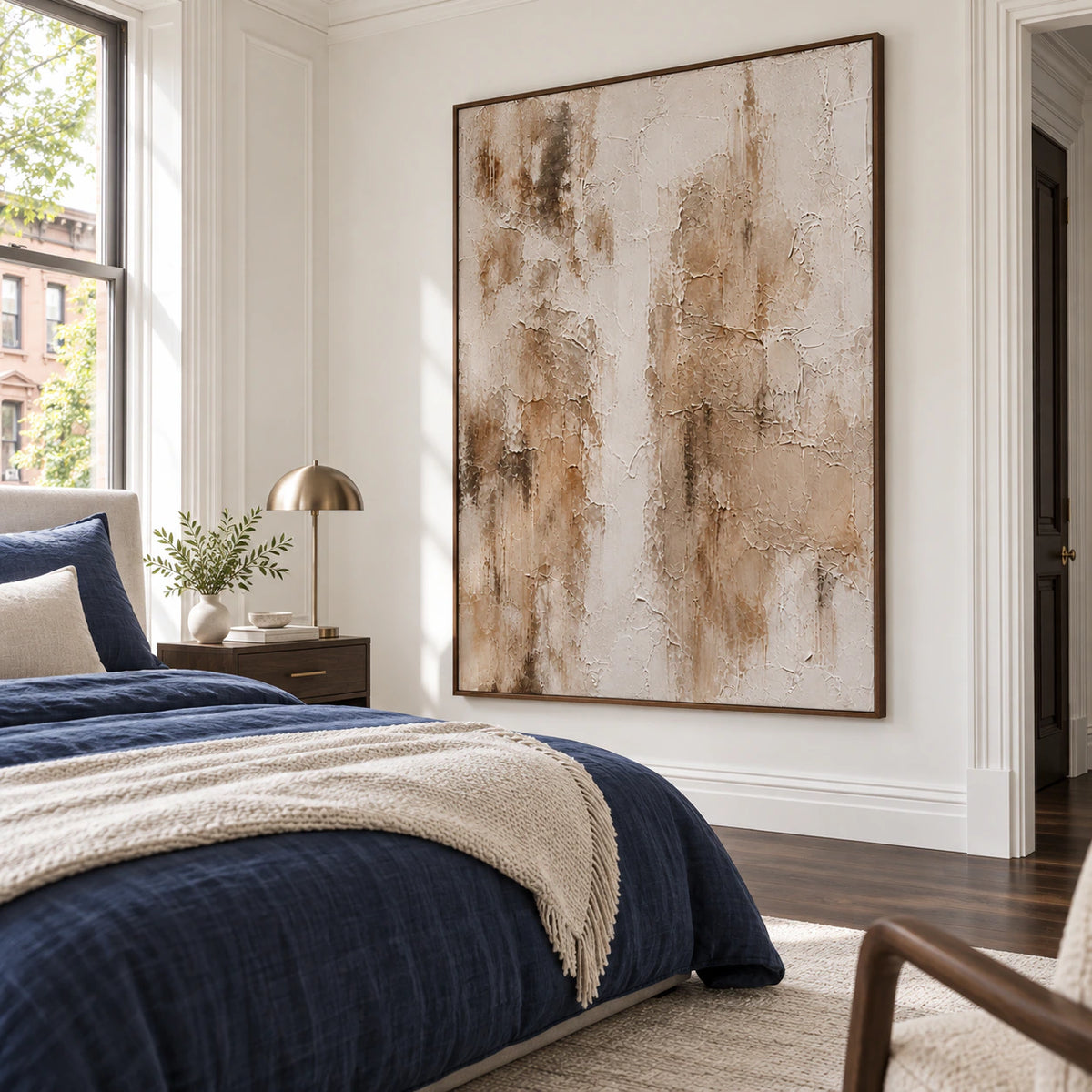 Chalk-Ember displayed prominently in a serene, light-filled bedroom.