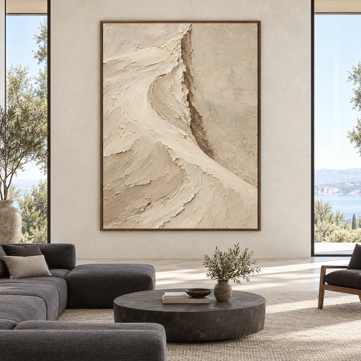Chalk-Rift displayed at large scale in a bright, expansive architectural living space.