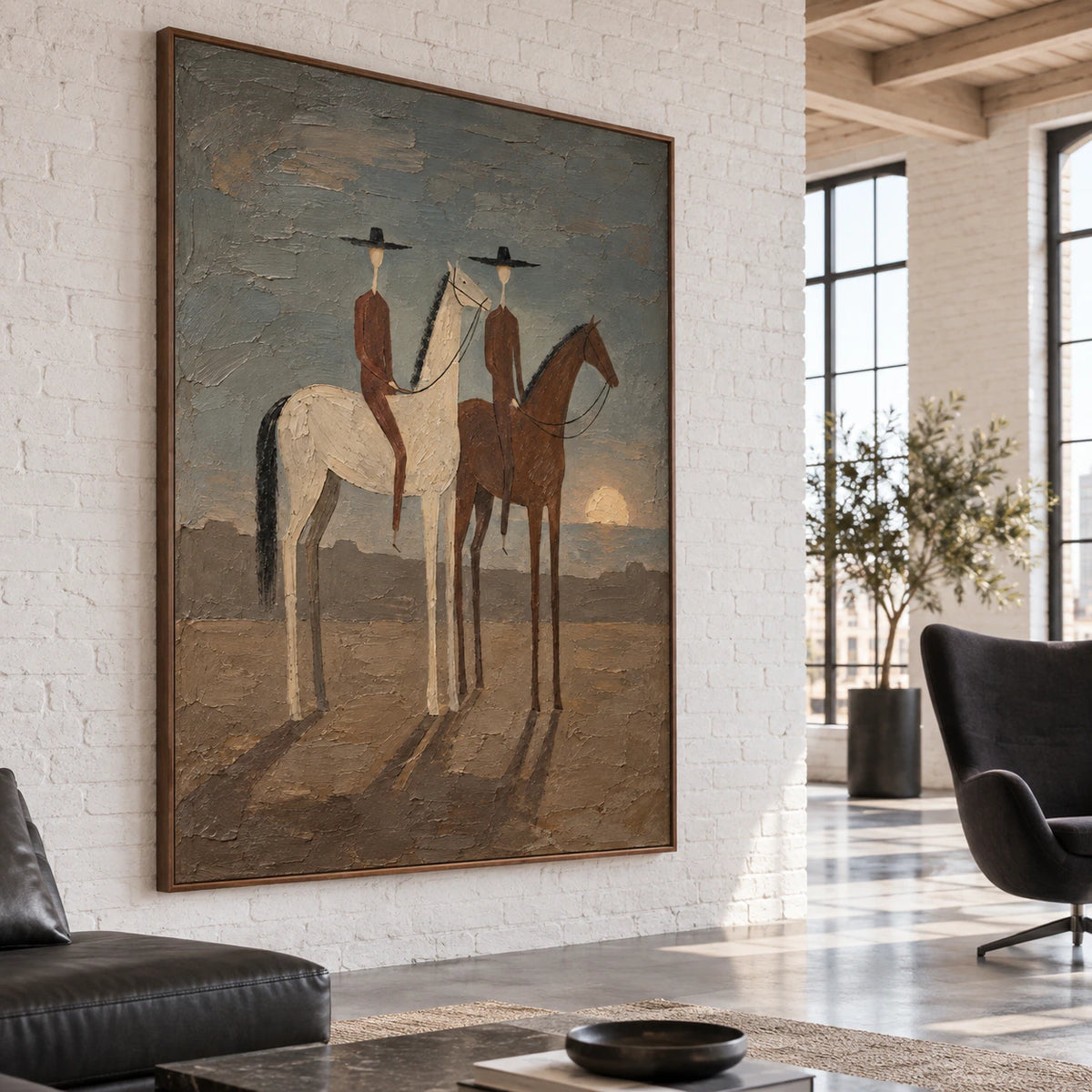 Dusk-Cavalry presented prominently in an expansive, naturally lit loft interior.