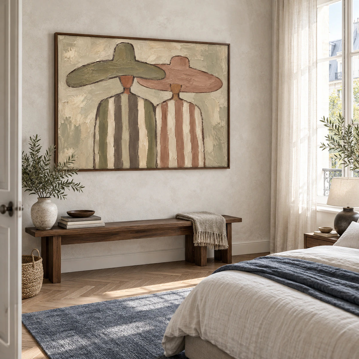 Earthen-Canopies in a quiet bedroom with soft natural light.