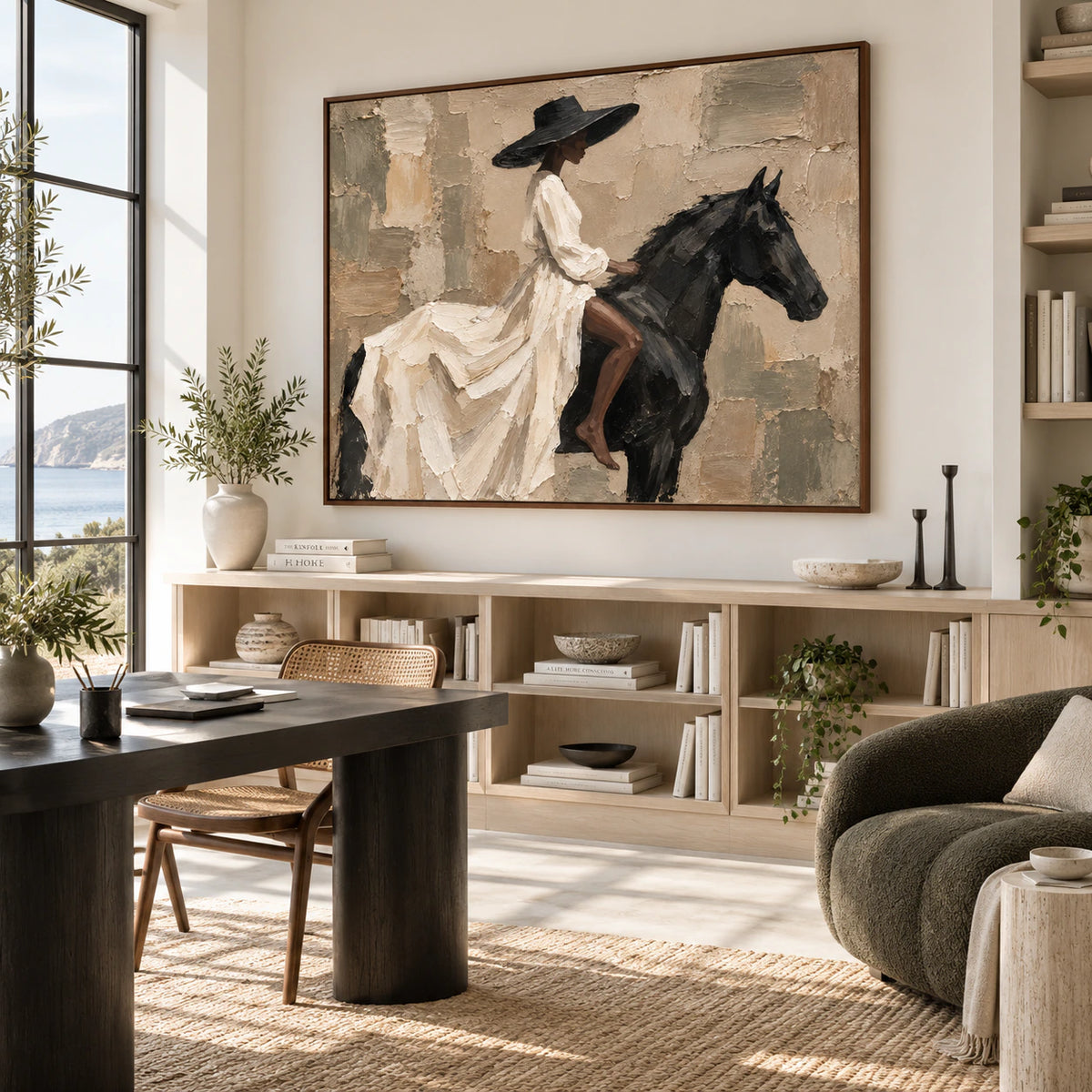 Airy reading office with Ebony-Canter shown at a generous scale.
