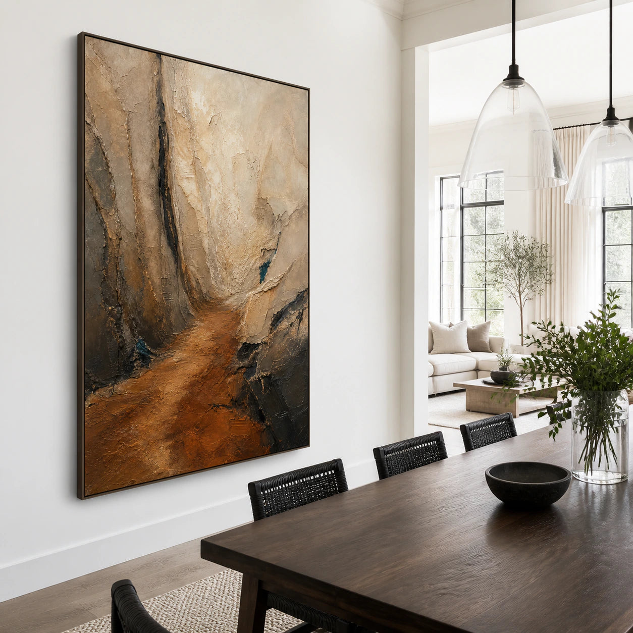 Ember-Fissure displayed above a refined dining setting in daylight.