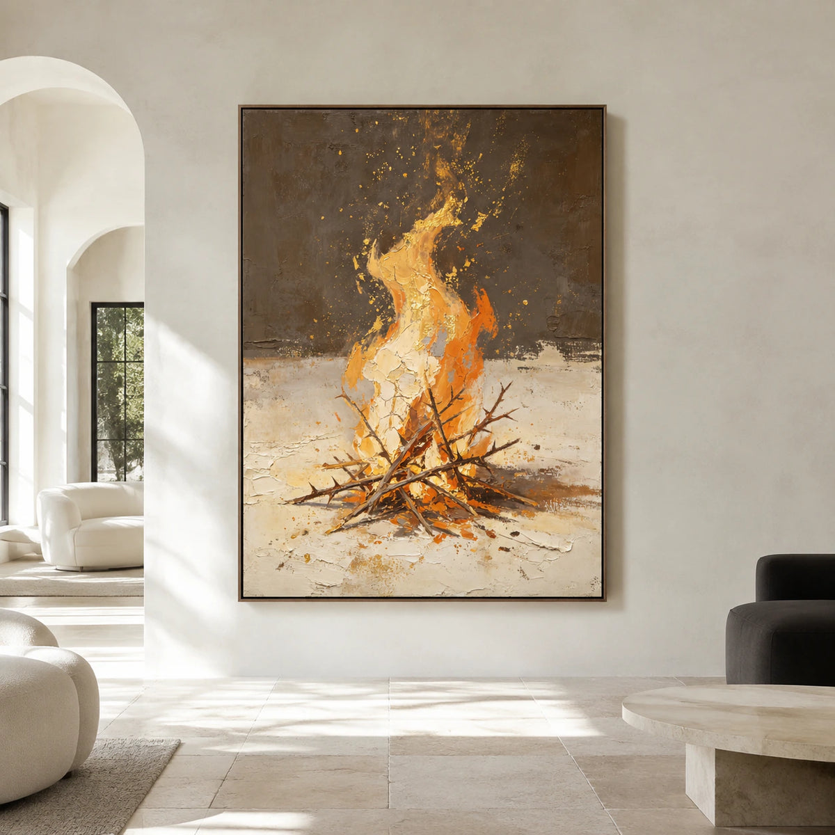 Ember-Relic displayed at large scale straight-on in a bright architectural living space.