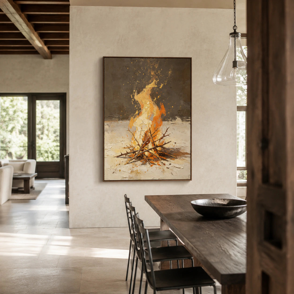 Ember-Relic at large scale in a refined daylight dining room.