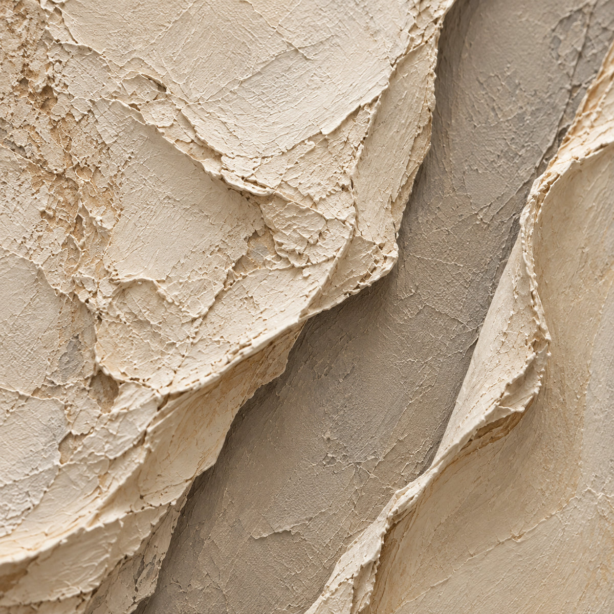 Eroded-Quiet oil painting brushwork and impasto detail photographed from an oblique side angle