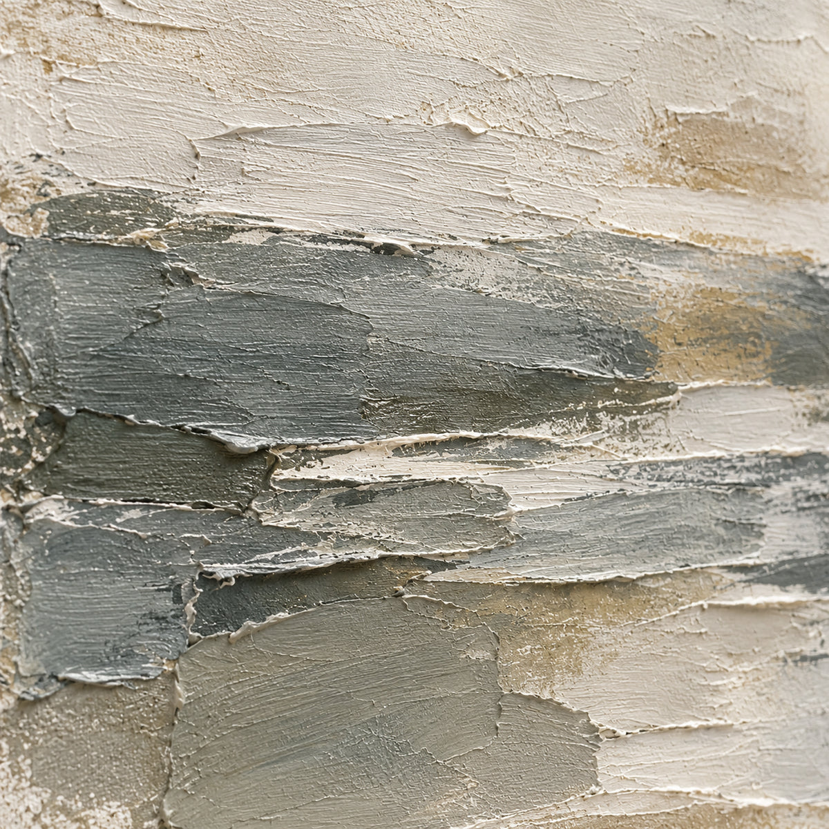 Estuary-Whisper oil painting brushwork and impasto detail photographed from an oblique side angle