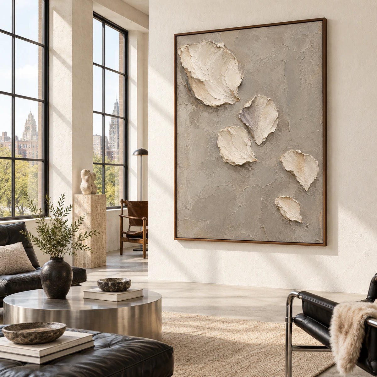 Fallen-Petals featured prominently in an expansive daylight loft interior.