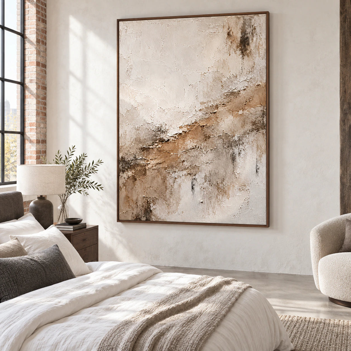Fallow-Strata bringing tactile calm to a quiet bedroom.