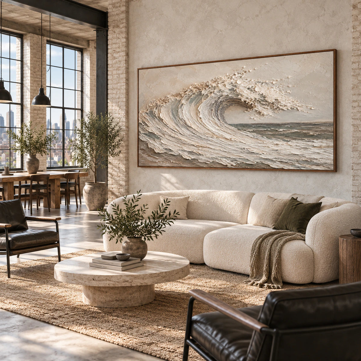 Foam-Arc featured prominently in an expansive daylight-filled loft interior.