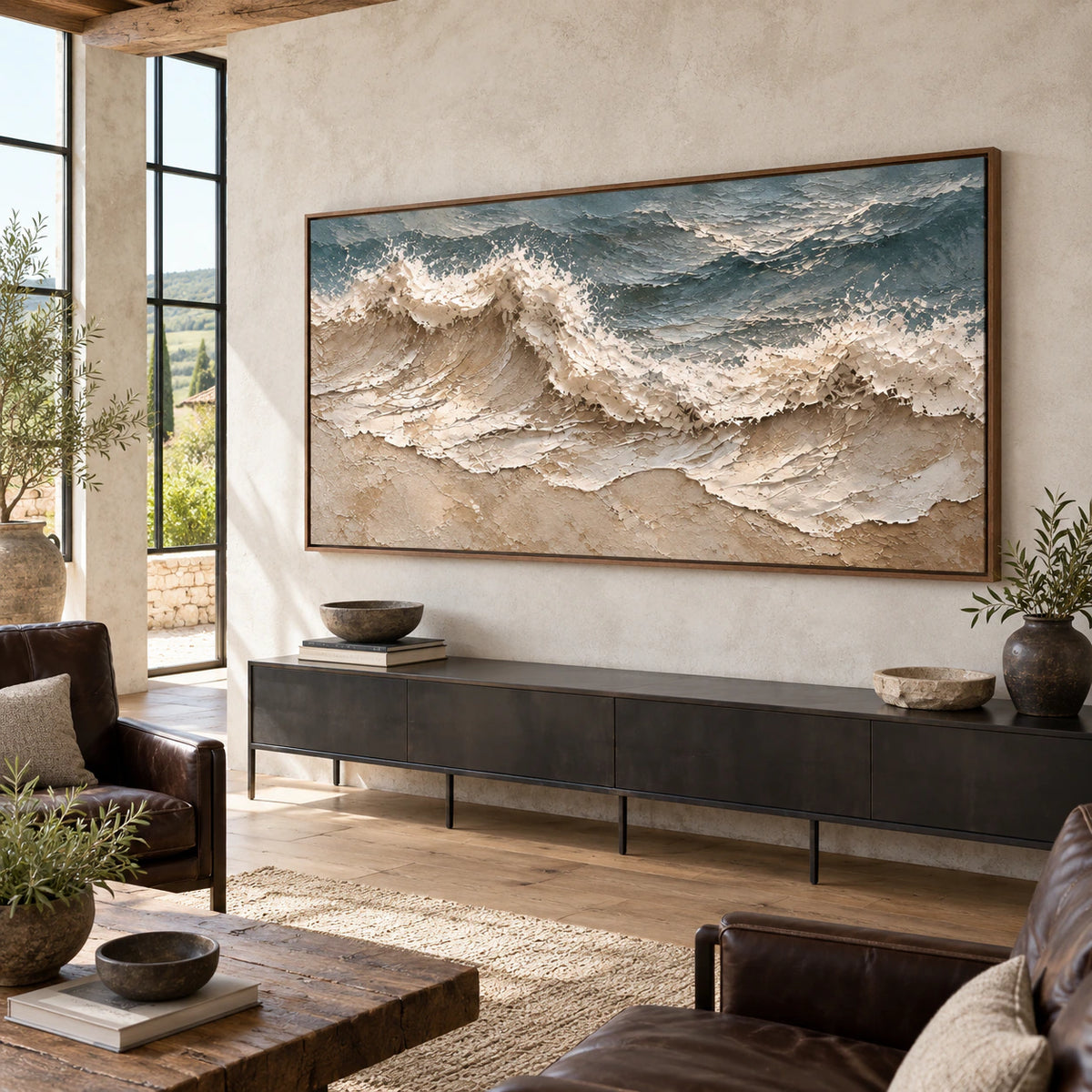 Foam-Current featured in an expansive daylight hospitality loft.