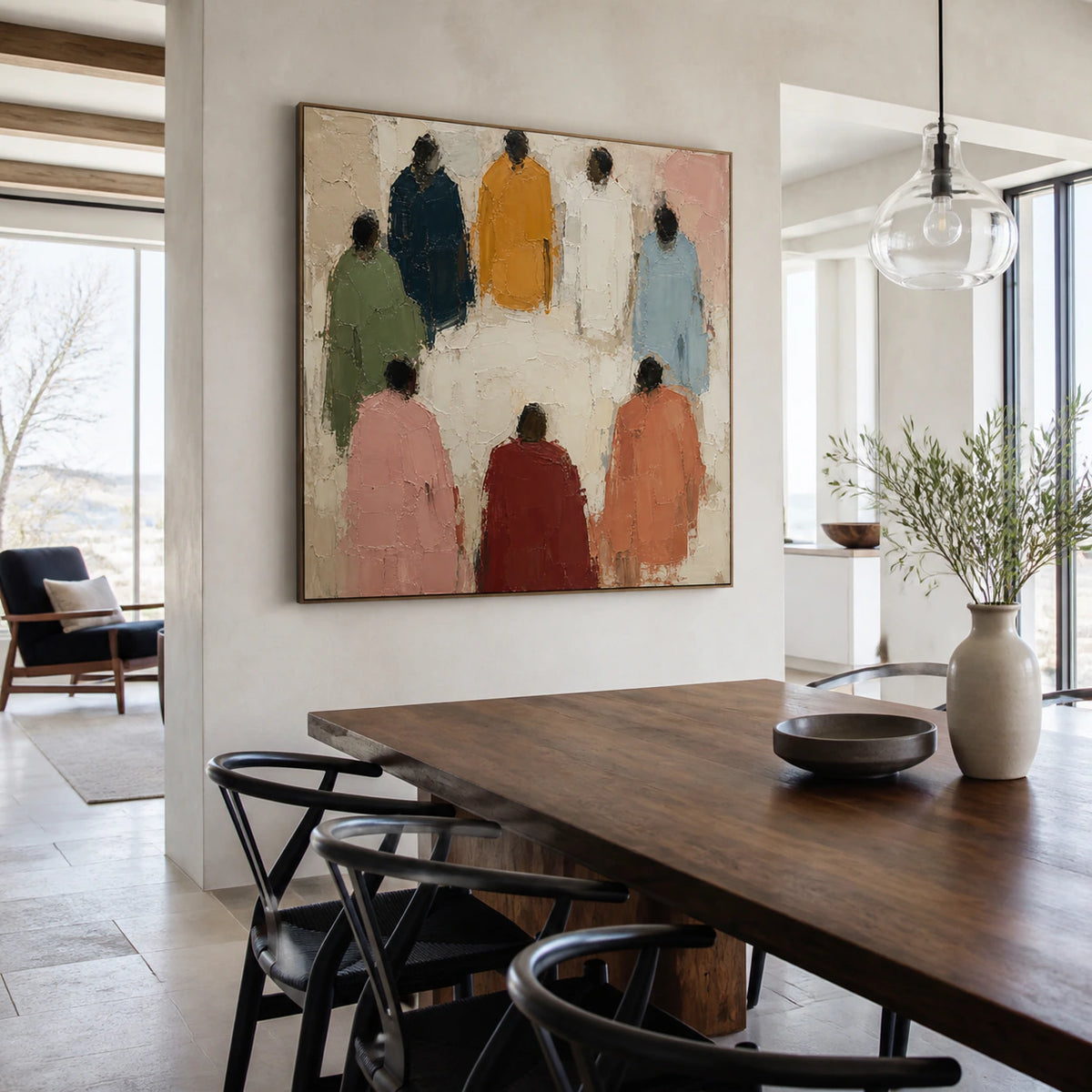 Gathering-Forms displayed prominently in a refined daylight-filled dining room.