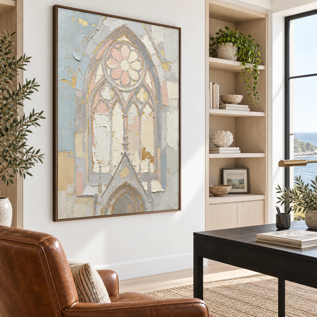 Gilded-Arch featured in a light-filled home office reading space.