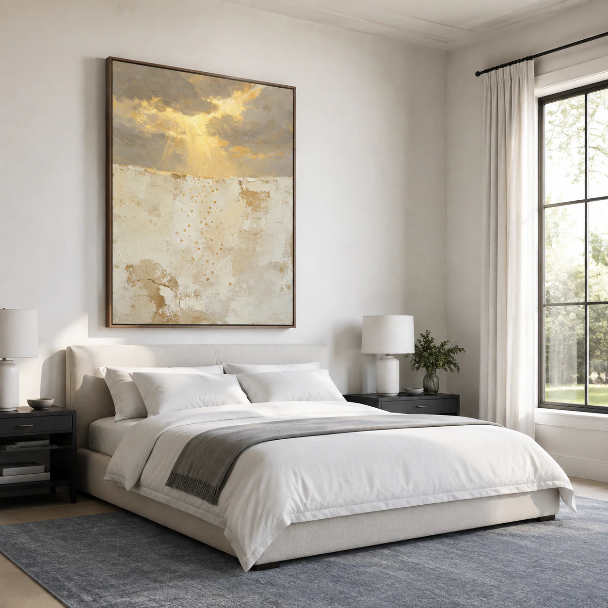 Gilded-Drift in a quiet, softly layered bedroom.