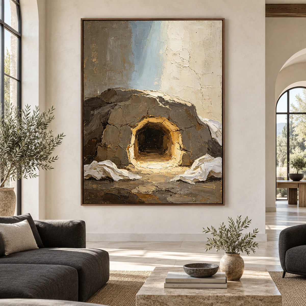 Gilded-Grotto displayed at large scale in a bright, expansive architectural living space.