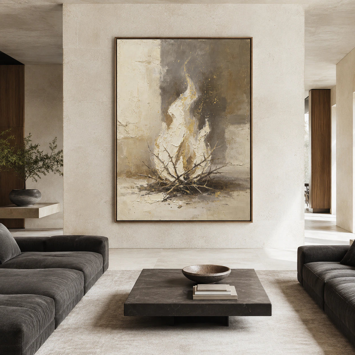 Gilded-Thicket displayed at large scale in a bright architectural living space.