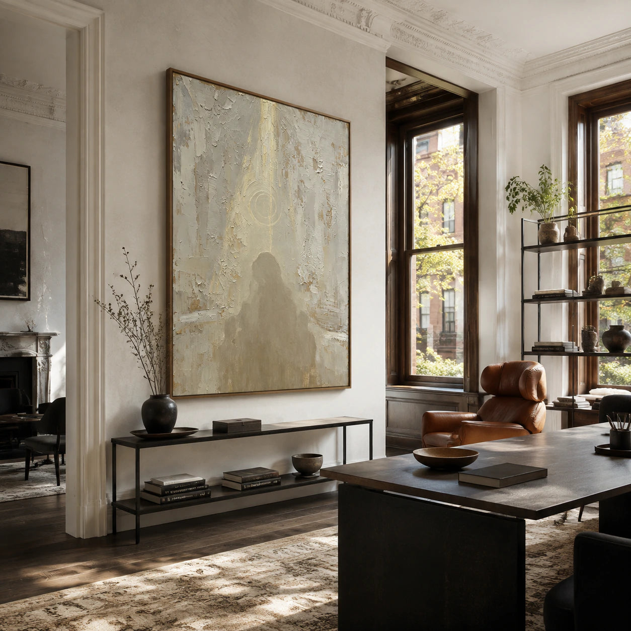 Halo-Relic featured in an airy reading and home-office interior.
