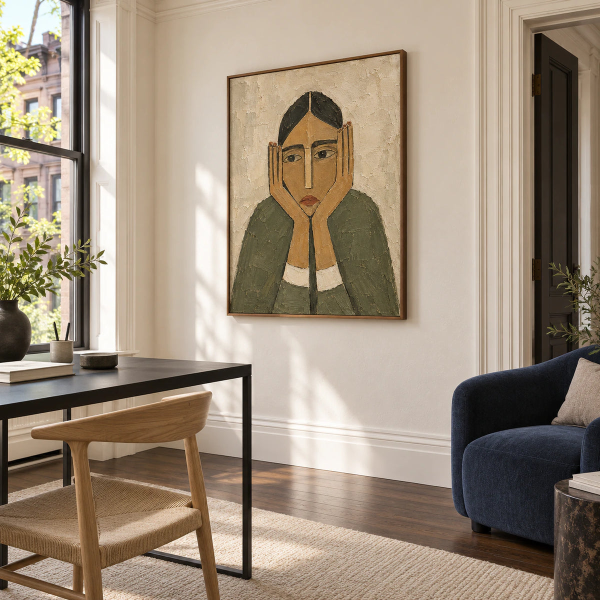 Held-Gaze in an airy reading and home-office interior.