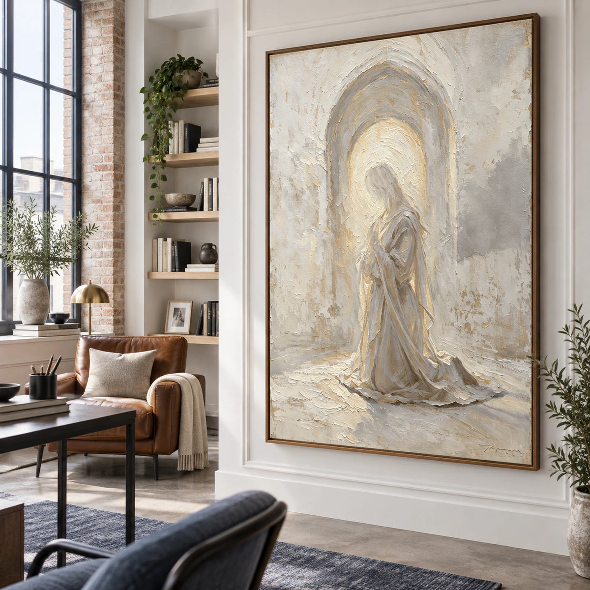 Hushed-Arch in an airy reading and home-office setting.
