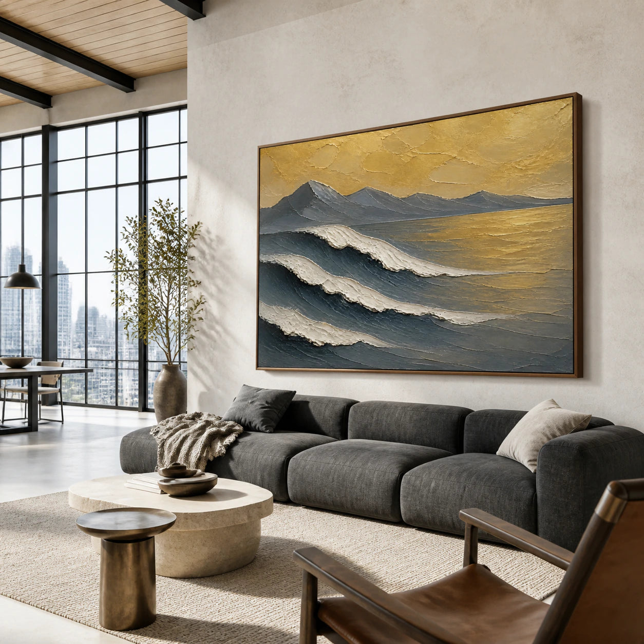 Hushed-Summit featured in an expansive loft hospitality interior.