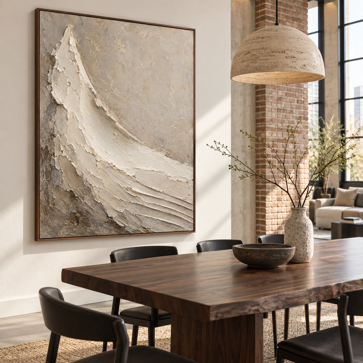 Ivory-Arc displayed above a refined dining setting in natural daylight.