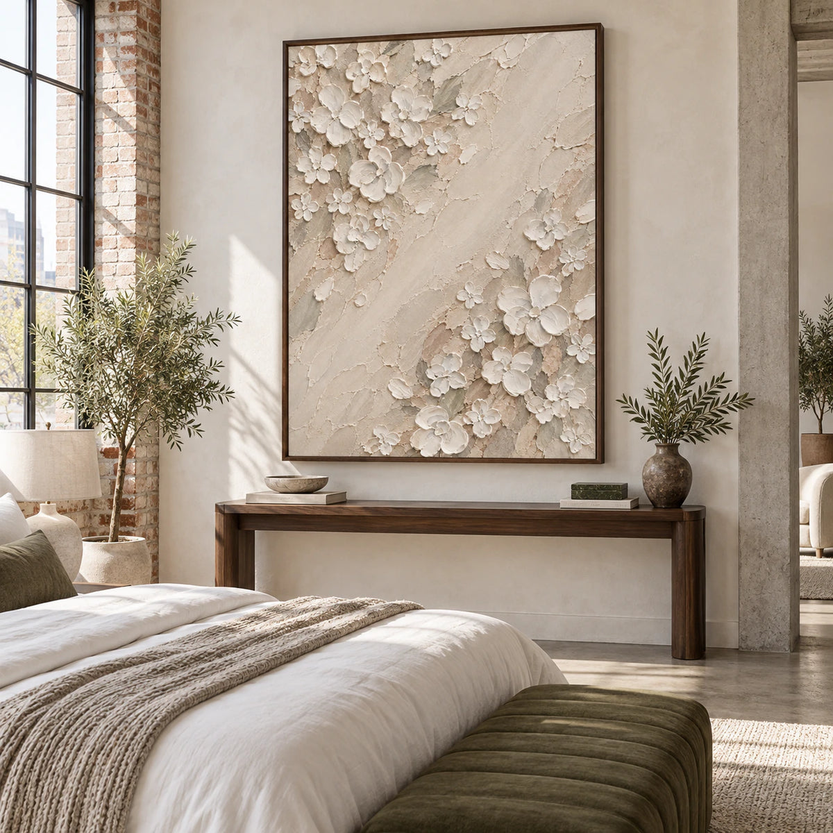 Ivory-Bloom above a quiet bedroom seating area with soft natural daylight.
