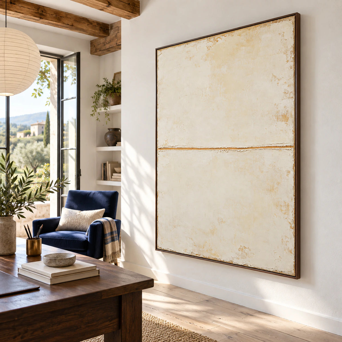 Quiet-Threshold in an airy reading and home office space.