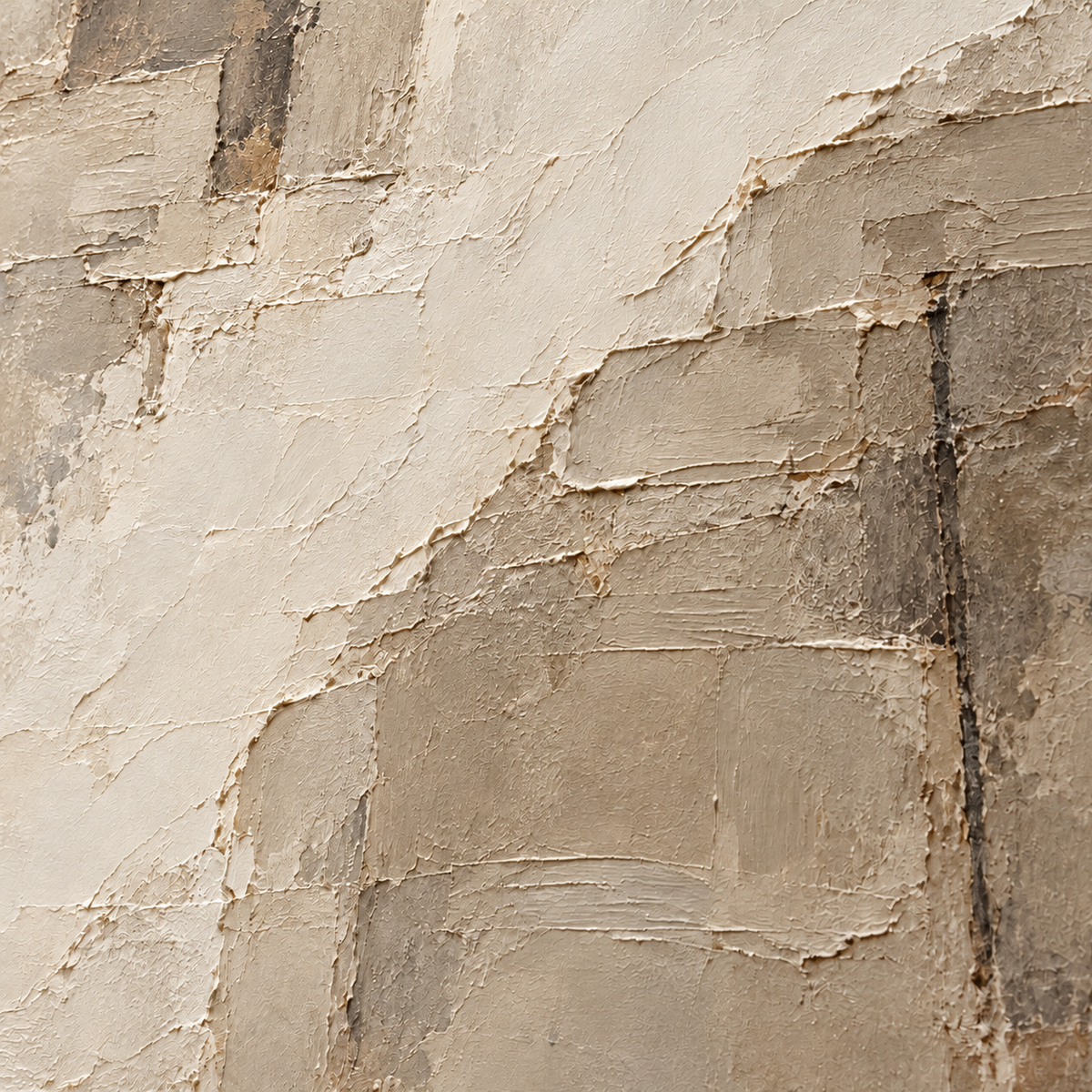 Linen-Bastion oil painting brushwork and impasto detail photographed from an oblique side angle