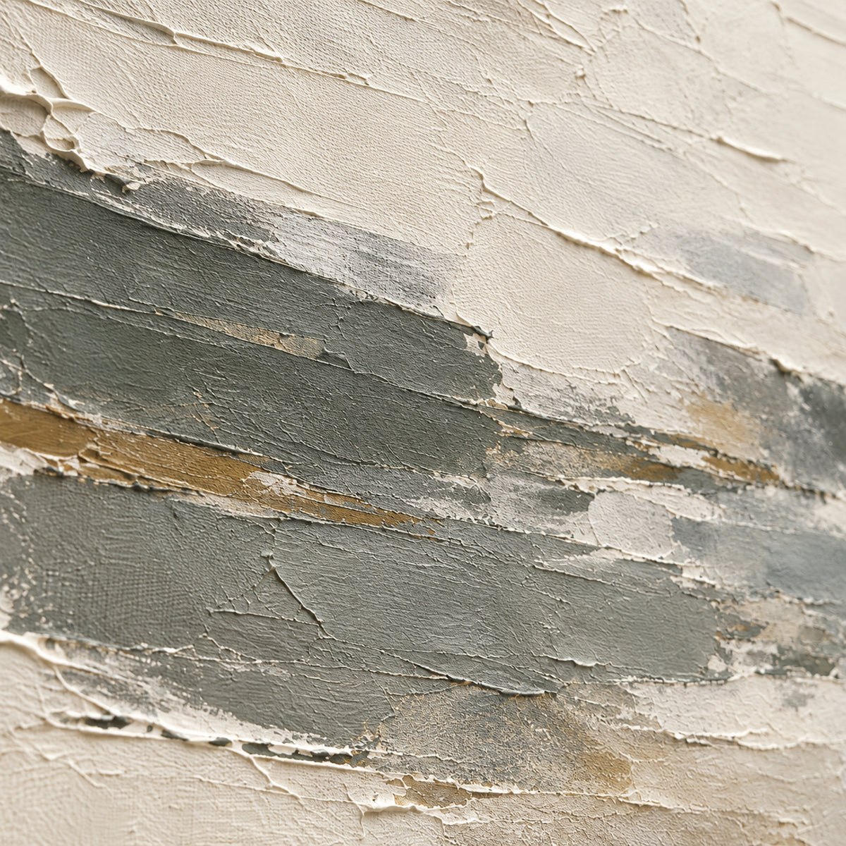 Littoral-Palimpsest oil painting brushwork and impasto detail photographed from an oblique side angle