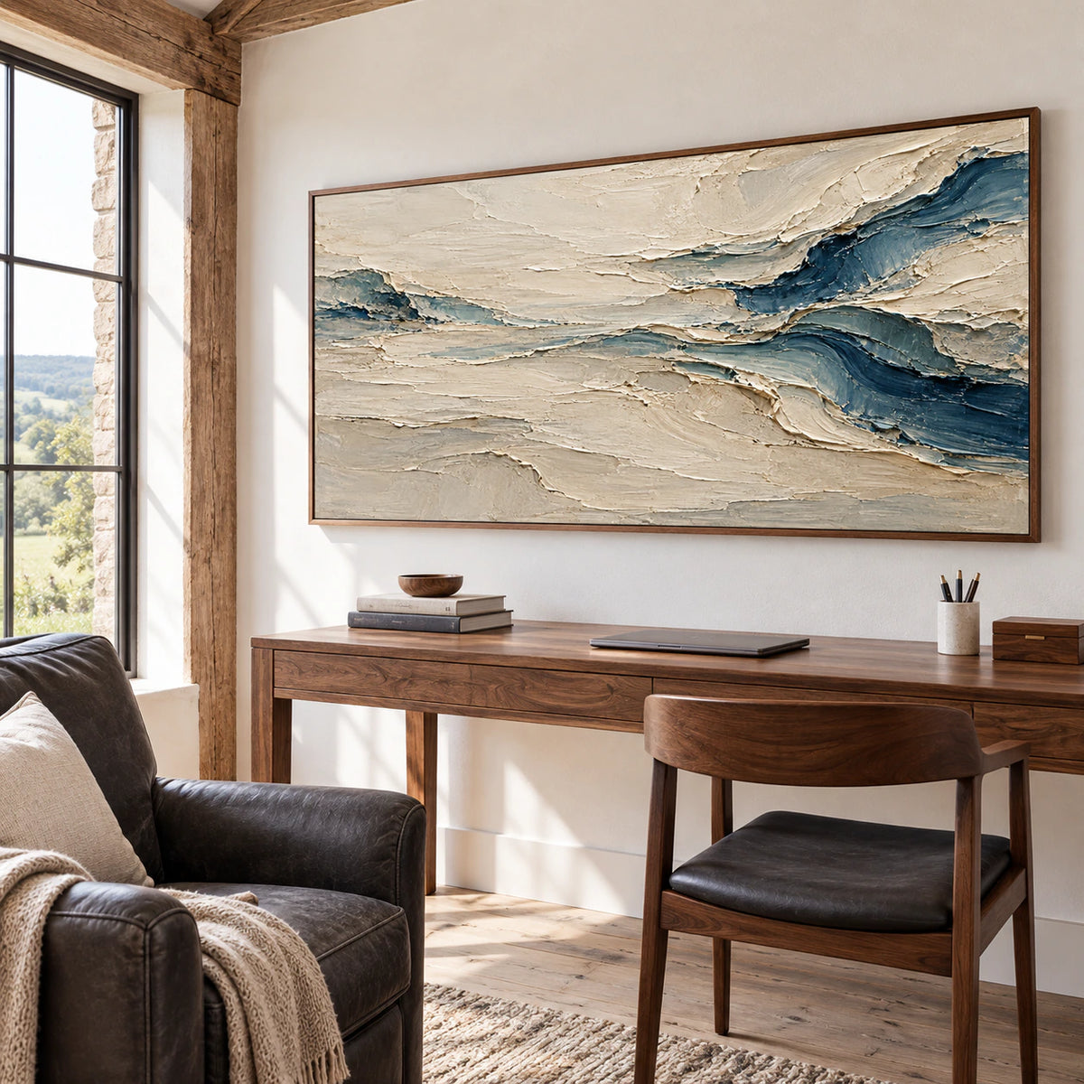 Marine-Fold featured in an airy home office with a reading chair and clear daylight.
