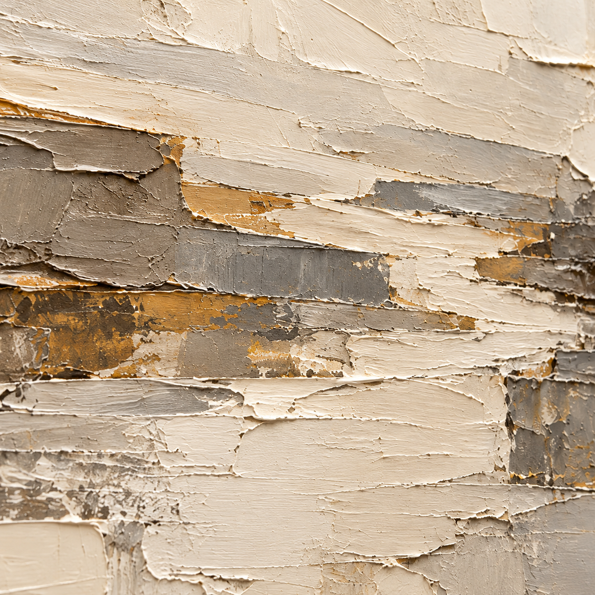 Marl-Ledger oil painting brushwork and impasto detail photographed from an oblique side angle