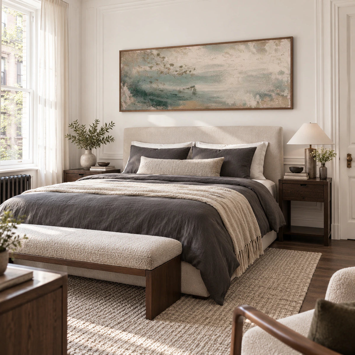 Mist-Drift as a serene panoramic focal point in a quiet bedroom.