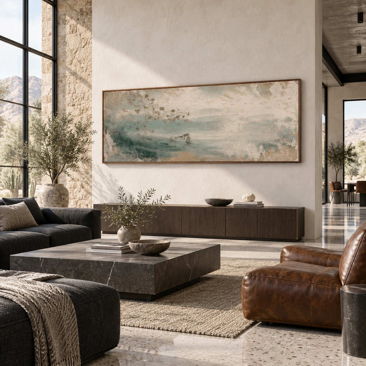 Mist-Drift featured prominently in an expansive sunlit hospitality loft.