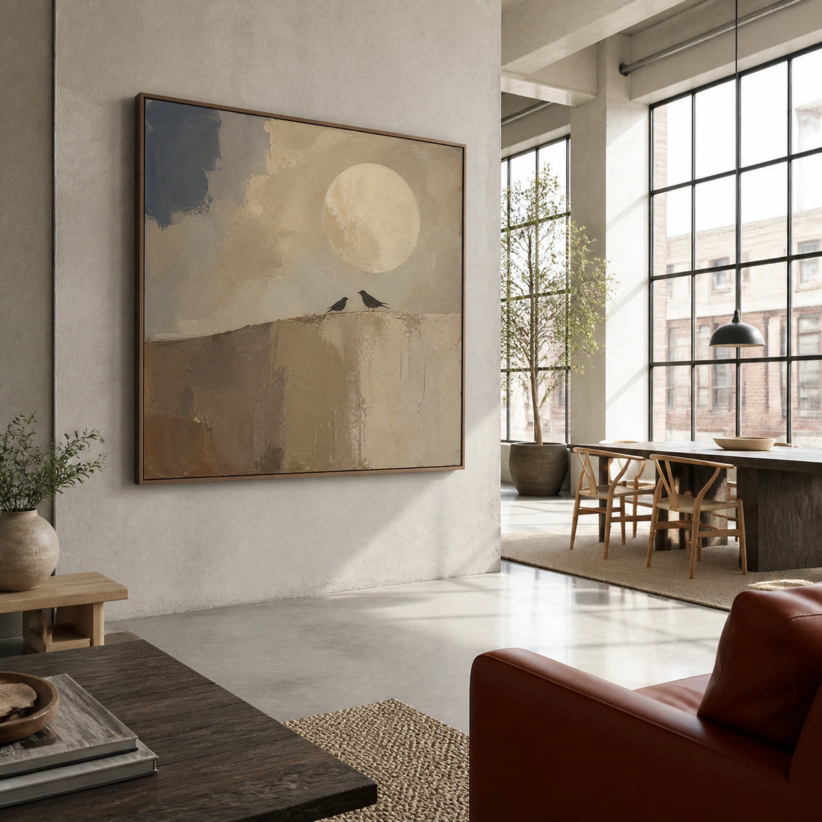 Moon-Perch featured in an expansive daylight loft interior.