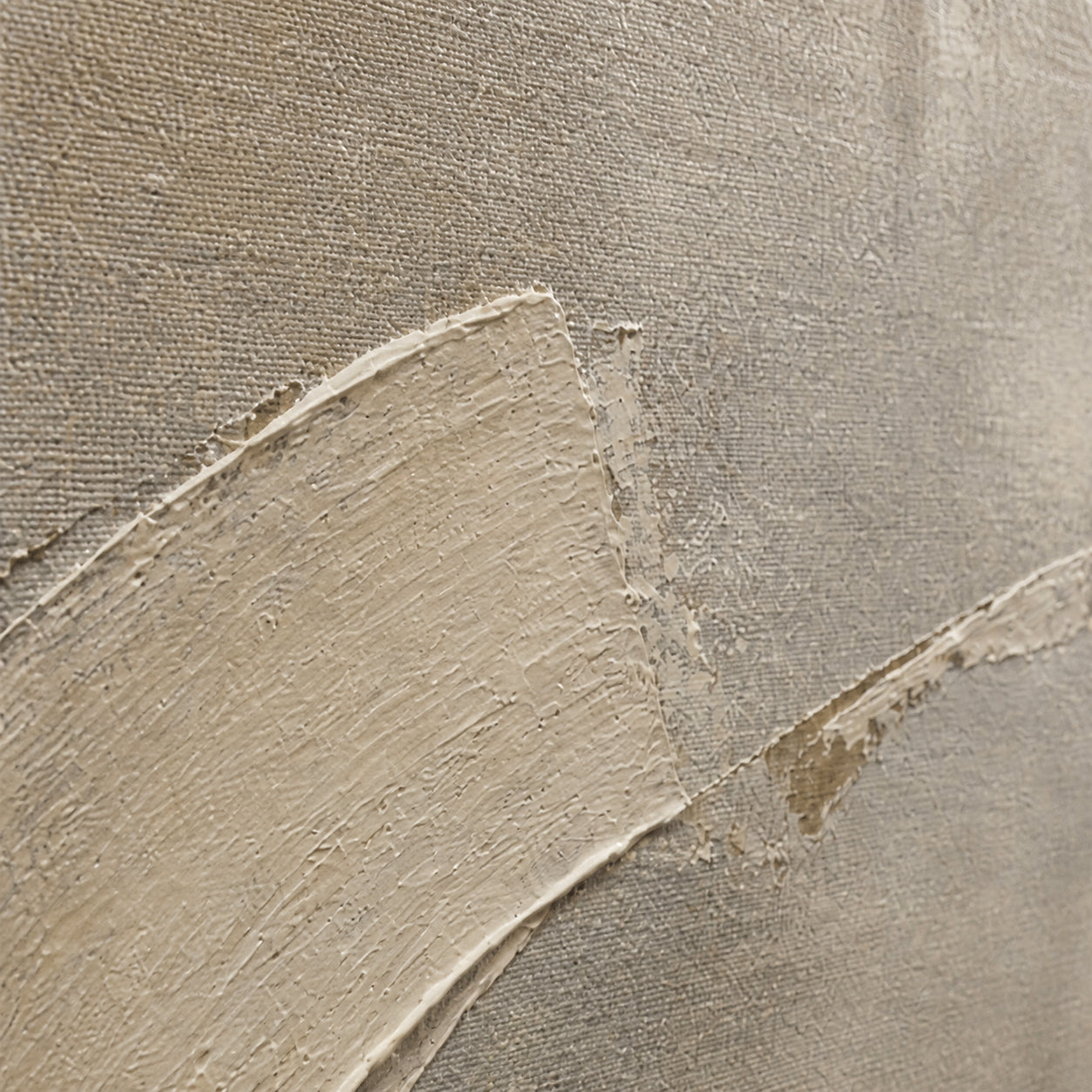 Pale-Arc oil painting brushwork and impasto detail photographed from an oblique side angle