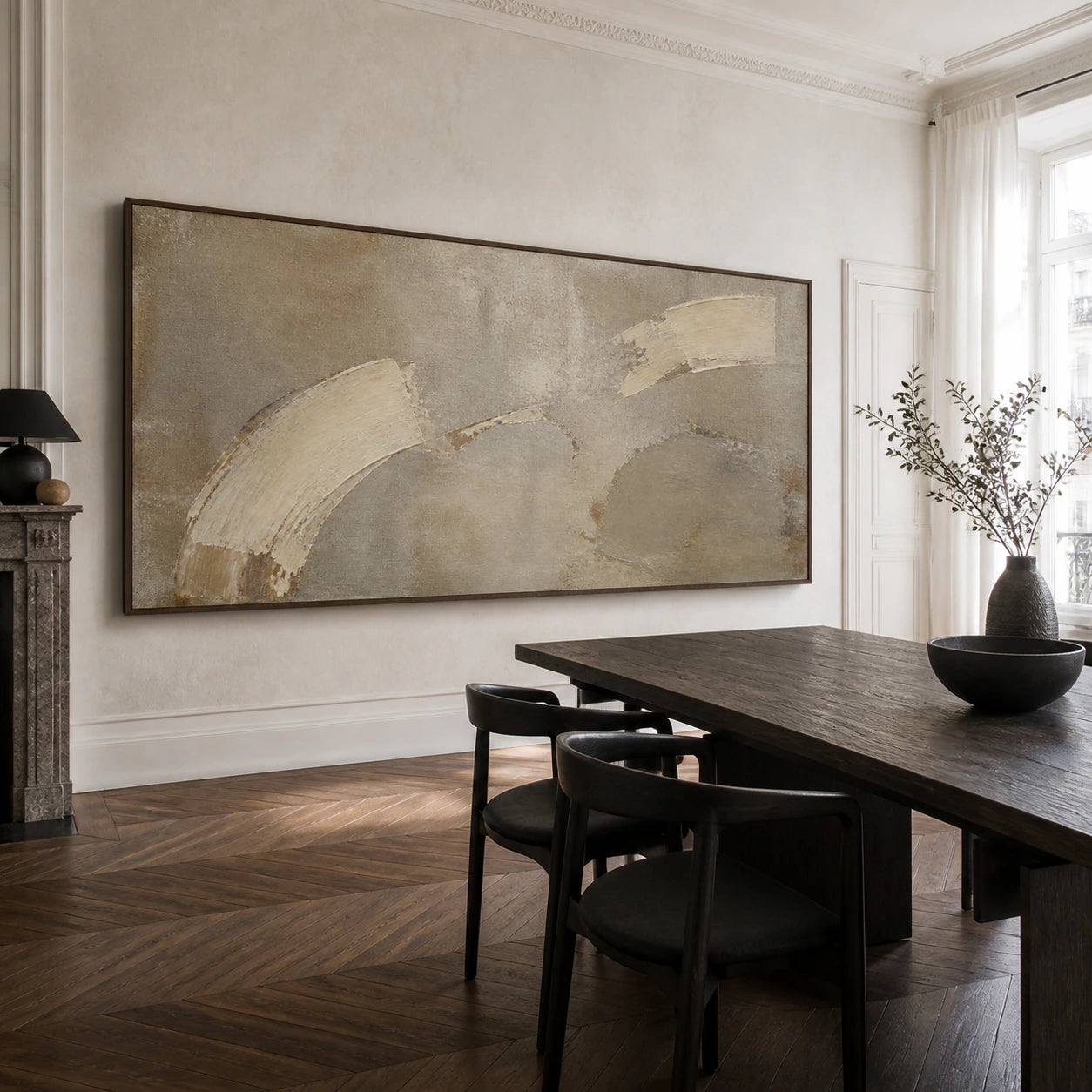 Pale-Arc displayed prominently in a refined daylight dining room with a long table.