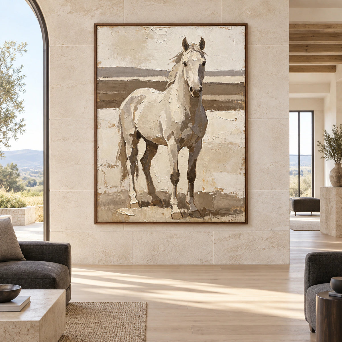 Pale-Canter displayed at large scale in a bright architectural living space.