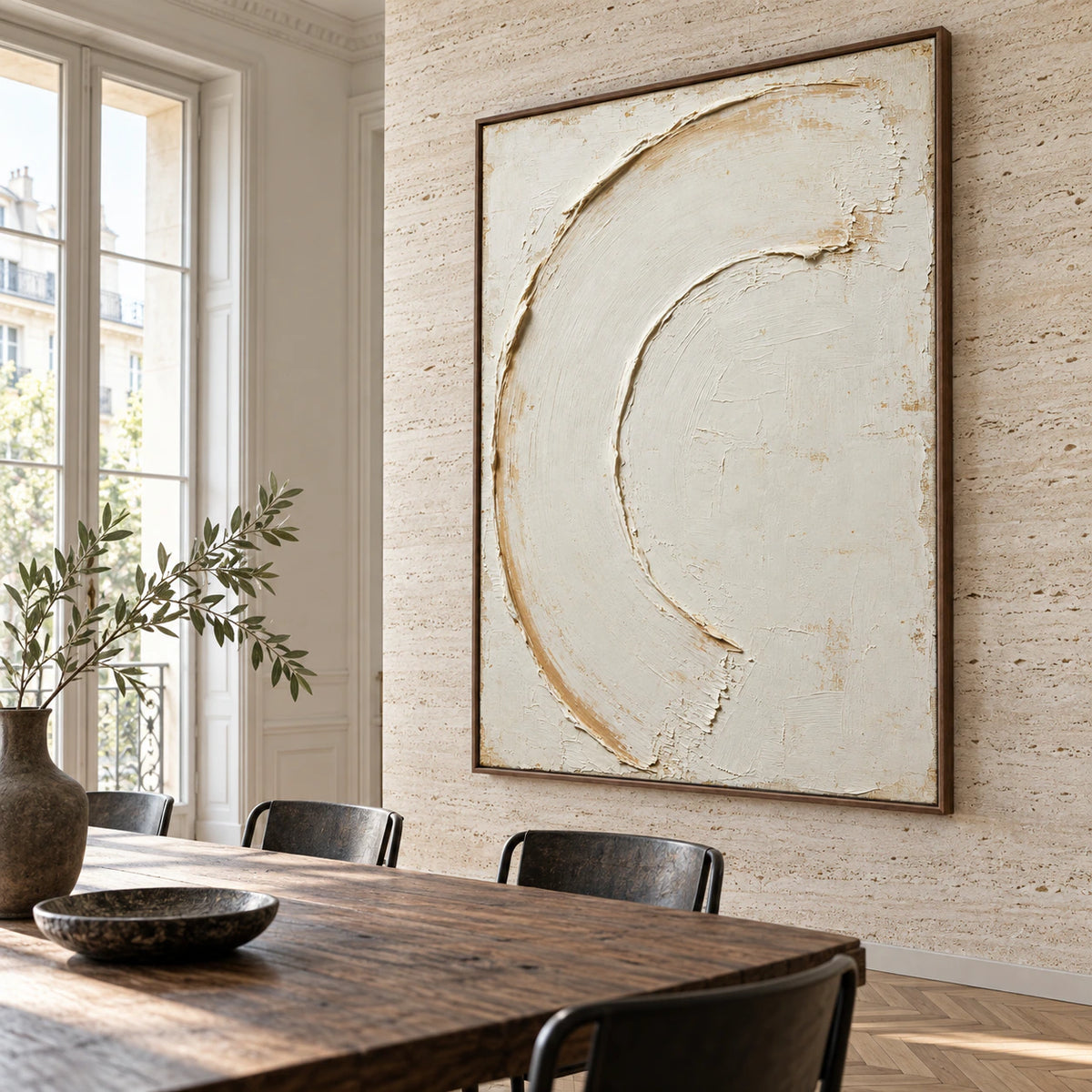 Pale-Crescent above a refined dining setting in daylight.