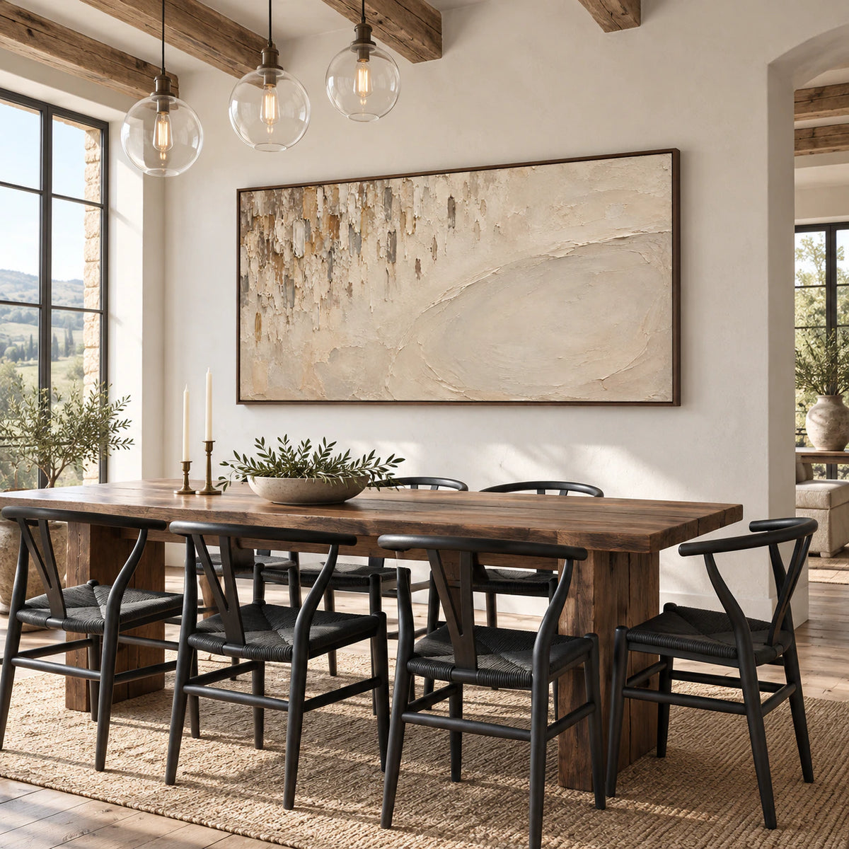 Patina-Arc in a refined daylight dining room.