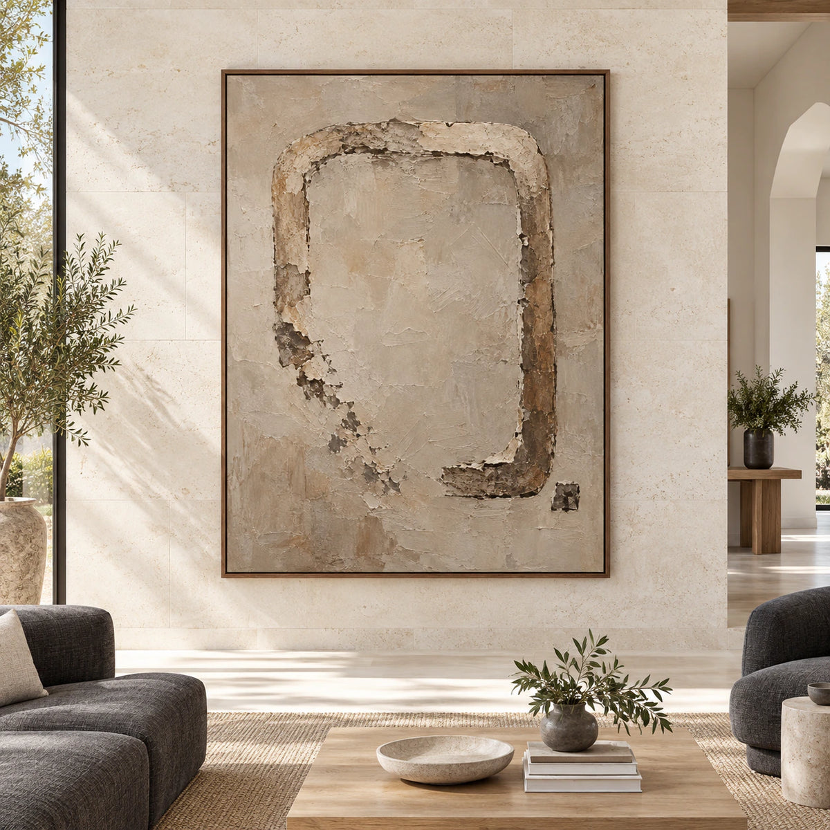 Patina-Portal displayed at large scale straight-on in a bright architectural living space.
