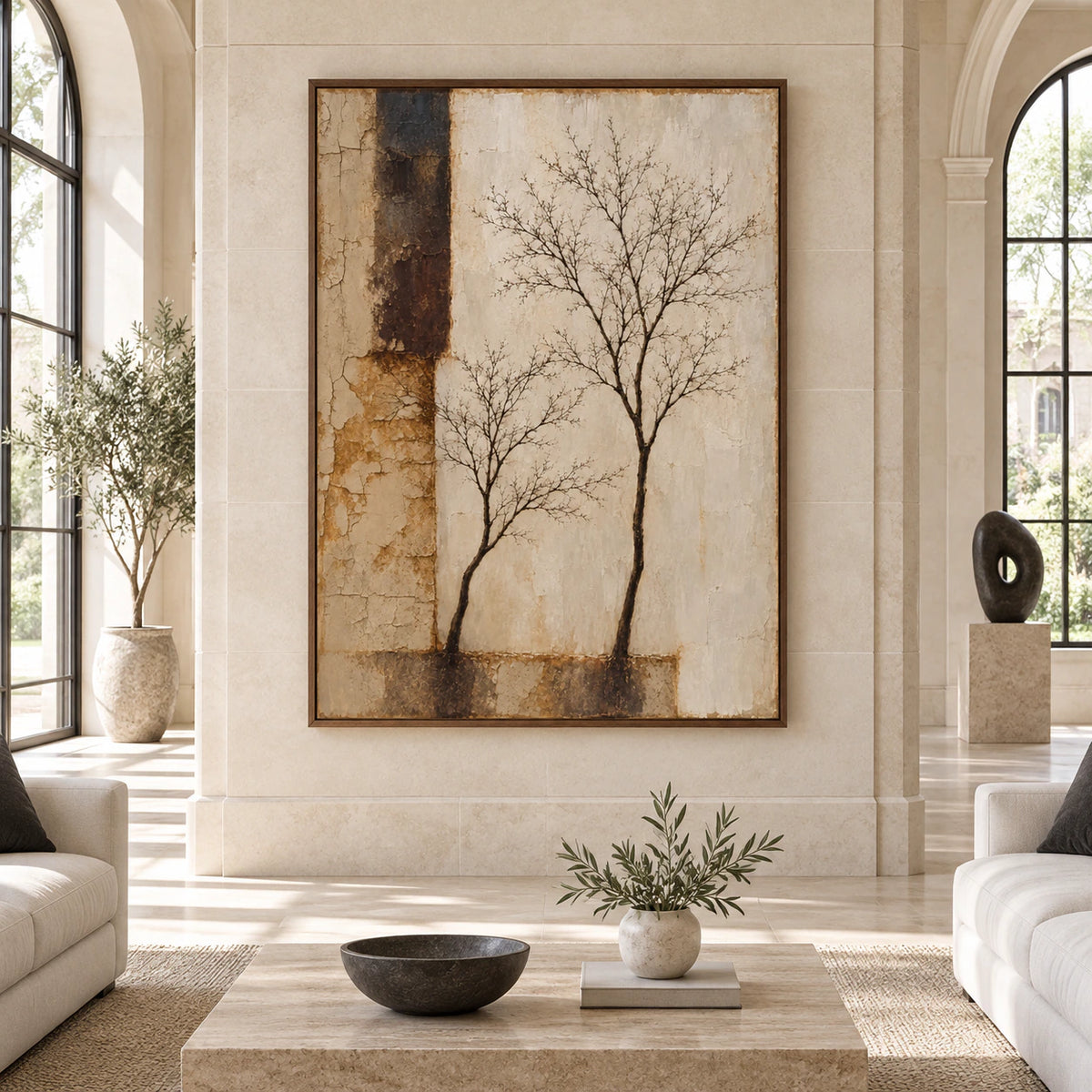 Patina-Silhouette displayed at large scale in a bright, expansive straight-on living space.