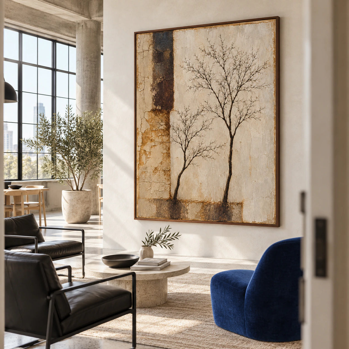 Patina-Silhouette featured in an expansive hospitality loft interior.