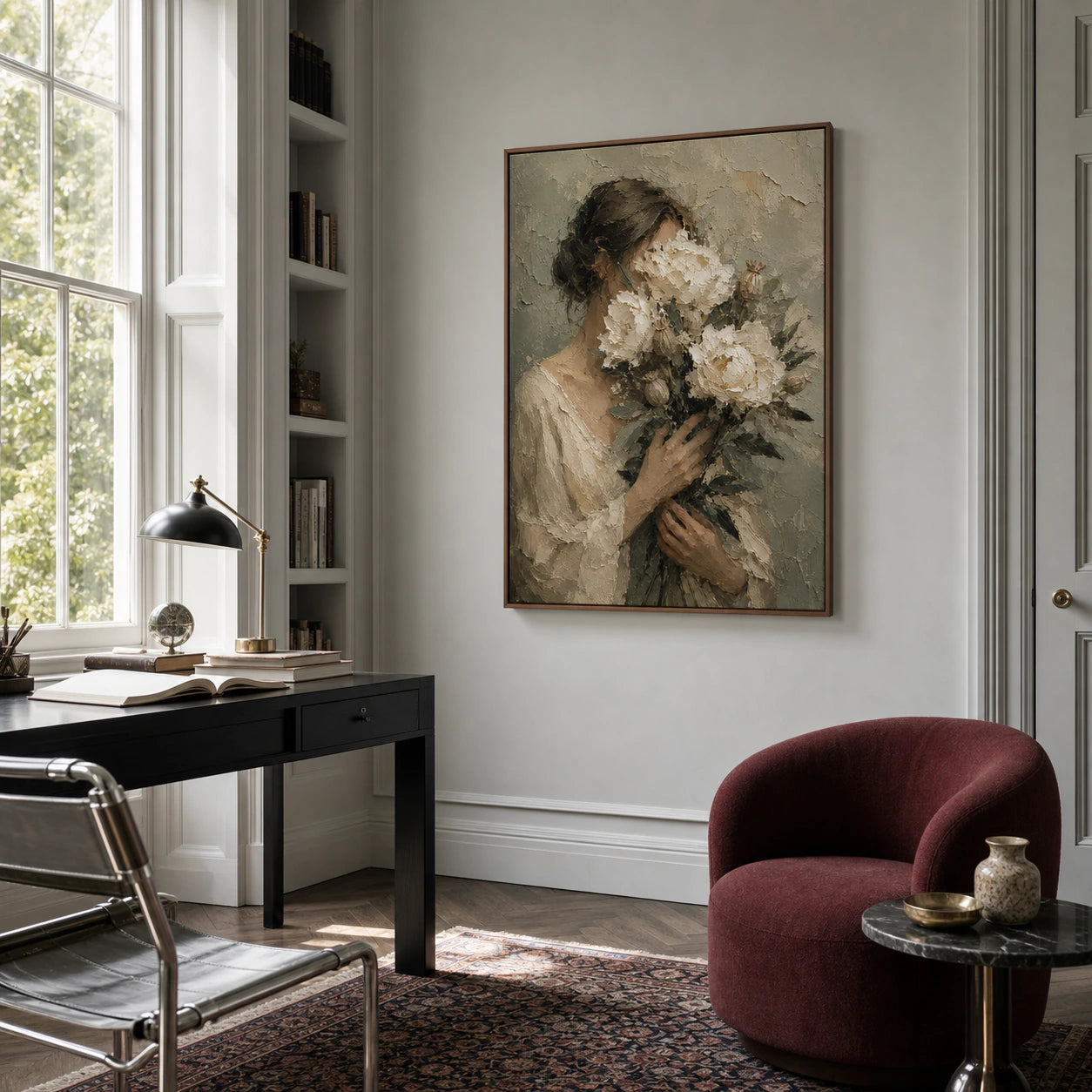 Petal-Reverie featured beside a streamlined desk in an airy, light-filled home office.