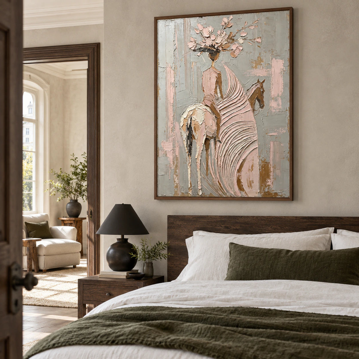 Petal-Rider creating a quiet focal point in a softly lit bedroom.